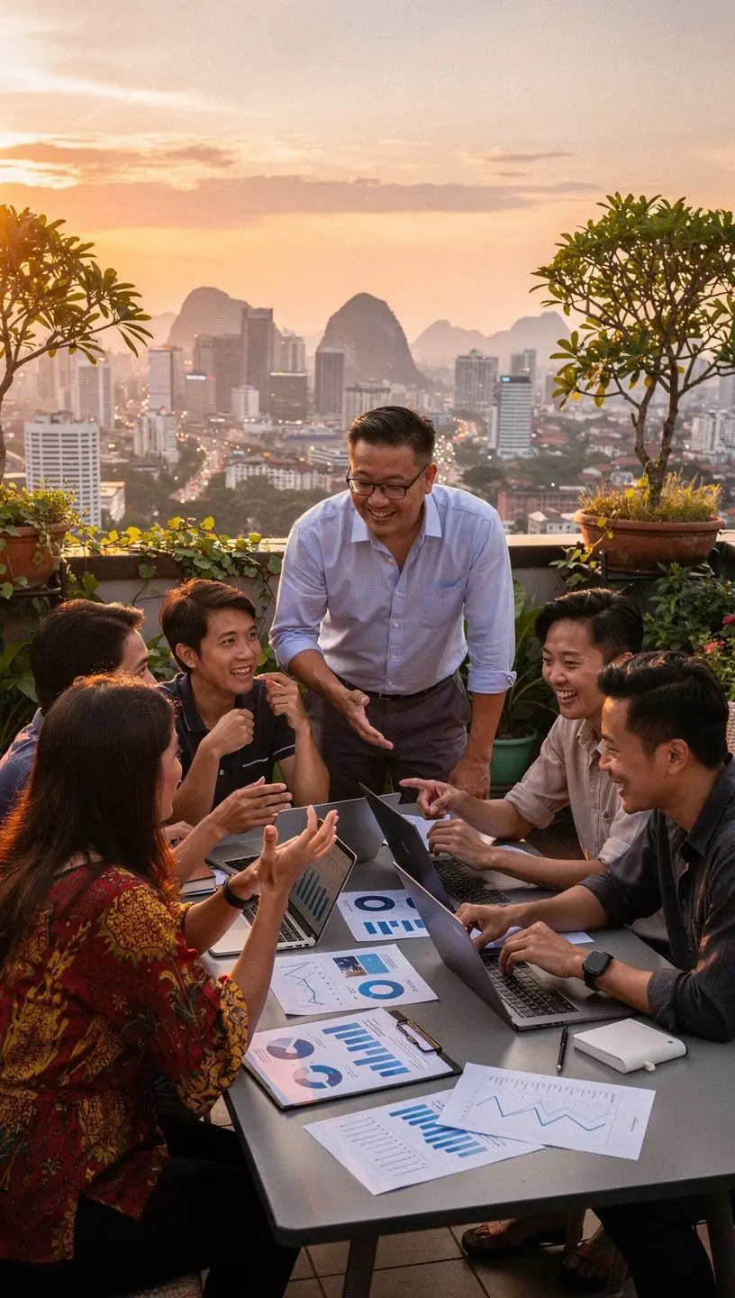 An illustration depicting various SEO strategies for improving search rankings.