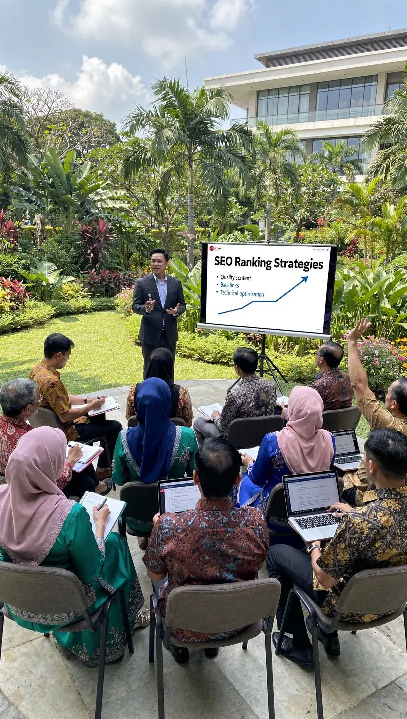 A digital marketer optimizing website content for better search engine performance.